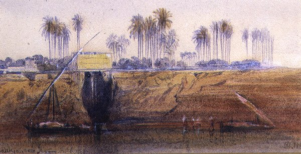 Sakkia, nær Ibreem, 6. februar 1865 af Edward Lear