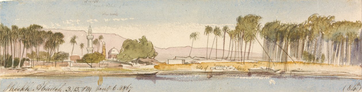 Sheikh Abadeh, kl. 15.15, 6. januar 1867 (84) af Edward Lear