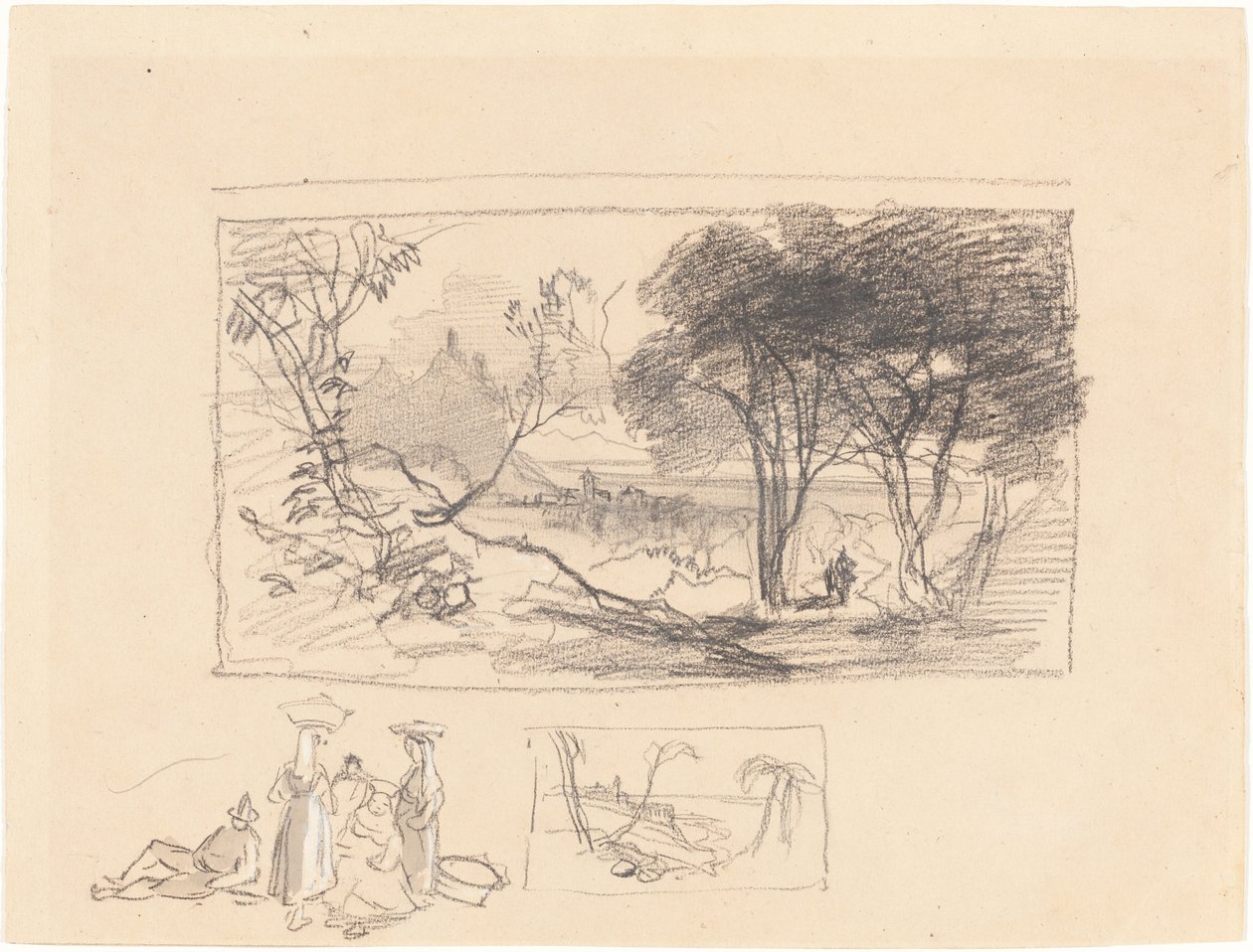 Skitser i Italien [recto] af Edward Lear