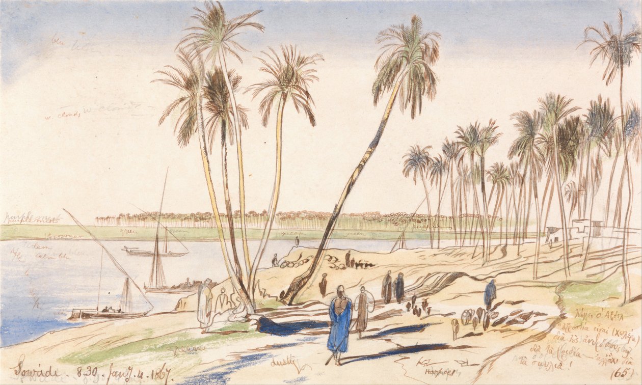 Sowadi, kl. 8.30, 4. januar 1867 (65) af Edward Lear