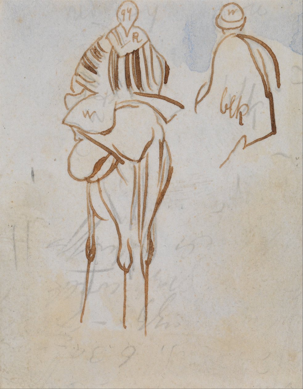 Studie af en egyptisk mand på en kamel af Edward Lear