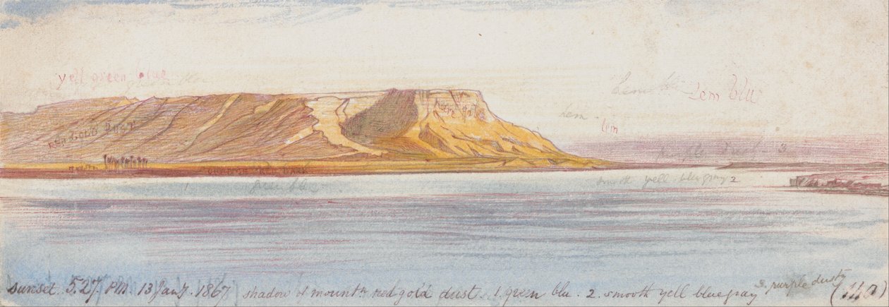 Solnedgang langs Nilen af Edward Lear