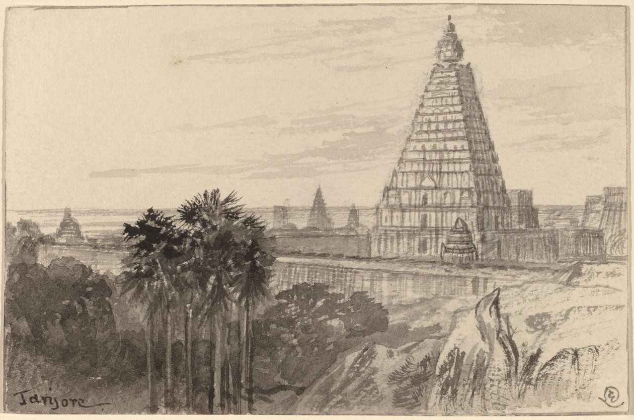 Tanjore, Indien af Edward Lear
