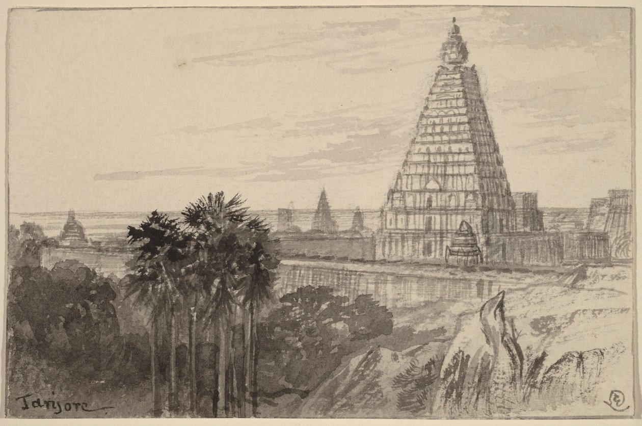 Tanjore, Indien af Edward Lear