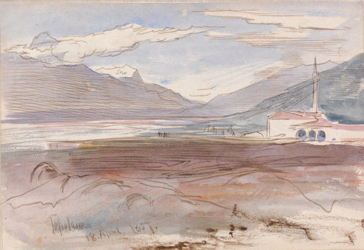 Tepelene, 18. april 1857 af Edward Lear