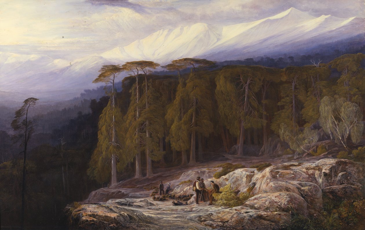 Valdoniello-skoven, Korsika, 1869. af Edward Lear