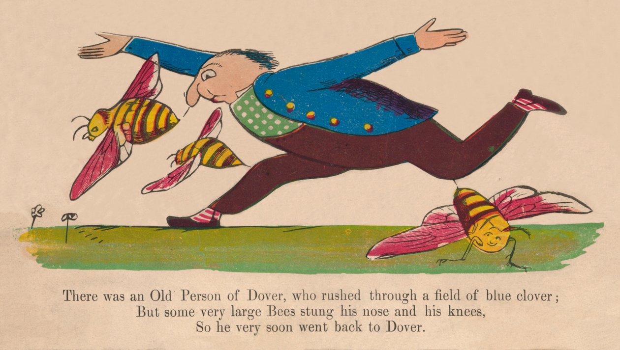 Der var en gammel person fra Dover..., c1840