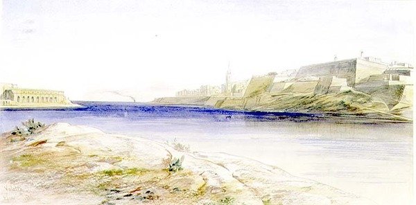 Valletta, Malta af Edward Lear