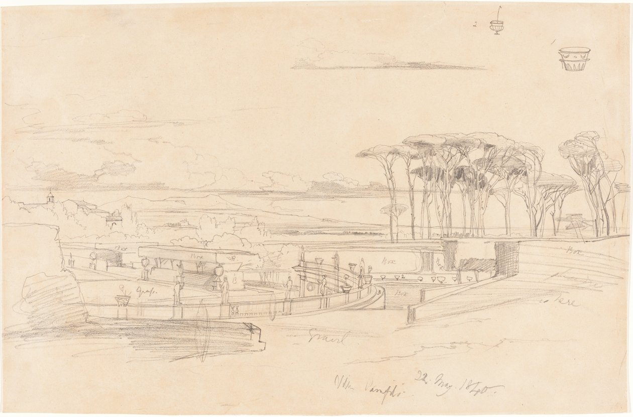 Villa Pamphili af Edward Lear