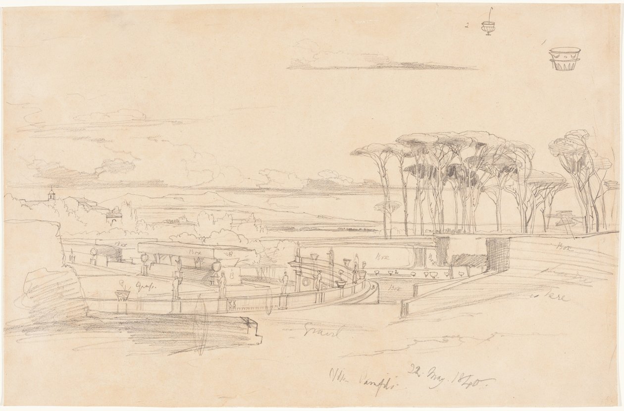 Villa Pamphili af Edward Lear