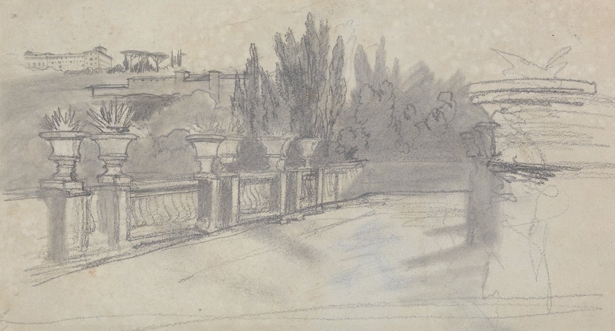 Villa Torlania, tidligere Villa Conti, Erascati af Edward Lear