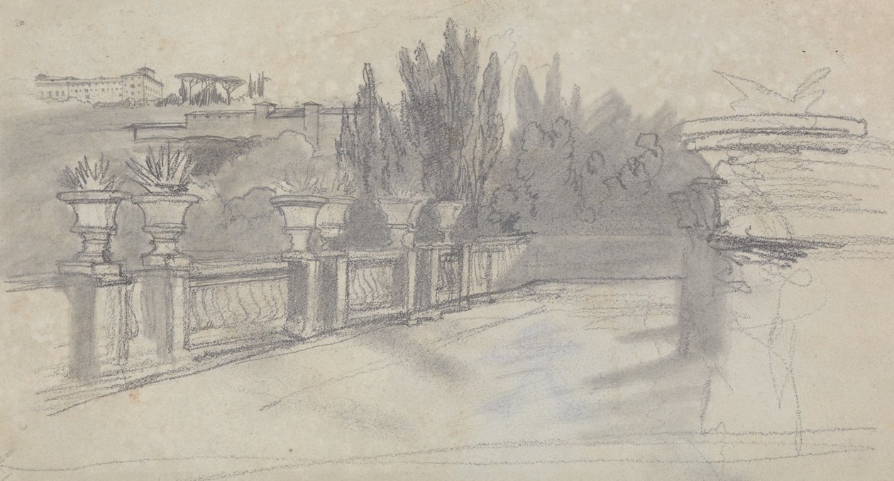 Villa Torlania, tidligere Villa Conti, Erascati af Edward Lear