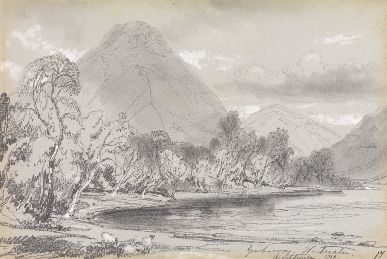 Yewbarrow, Wastwater, 16. september 1836 af Edward Lear