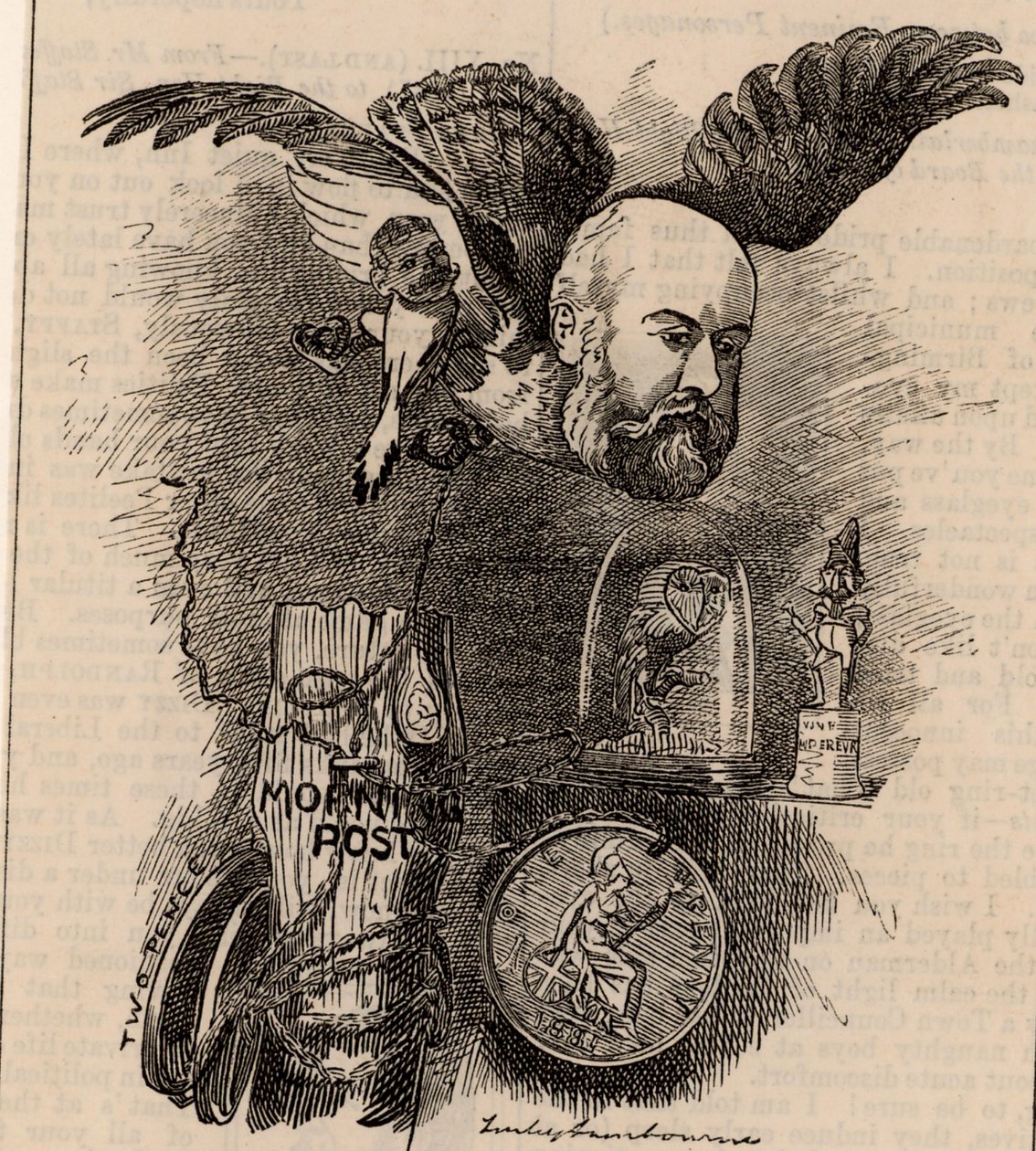 Algernon Borthwick, lst Baron Glenesk (1830-1908) af Edward Linley Sambourne