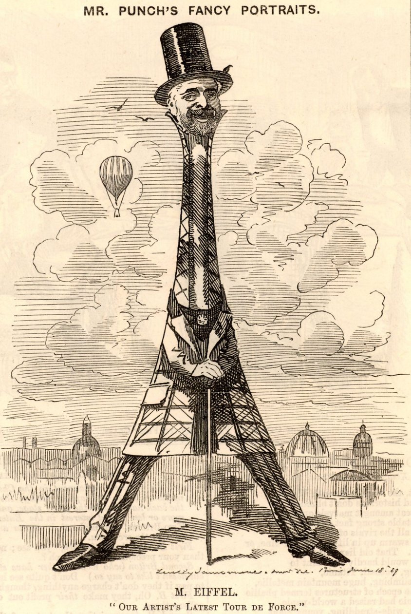 Karikatur af Gustave Eiffel af Edward Linley Sambourne