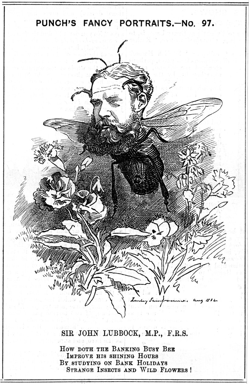 John Lubbock, første baron Avebury, engelsk bankmand, arkæolog, naturforsker og politiker, 1882 af Edward Linley Sambourne