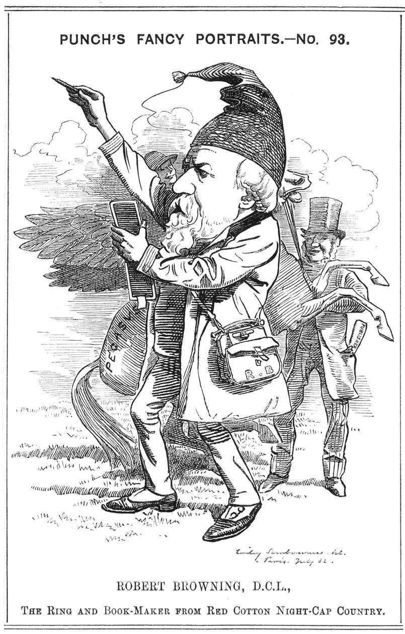 Robert Browning, engelsk digter og dramatiker, 1882 af Edward Linley Sambourne