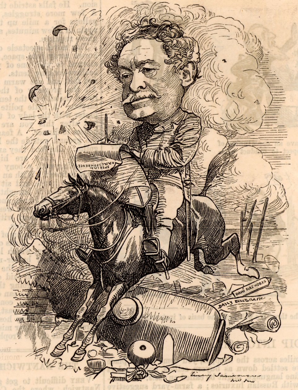 William Howard Russell (1821-1907) af Edward Linley Sambourne