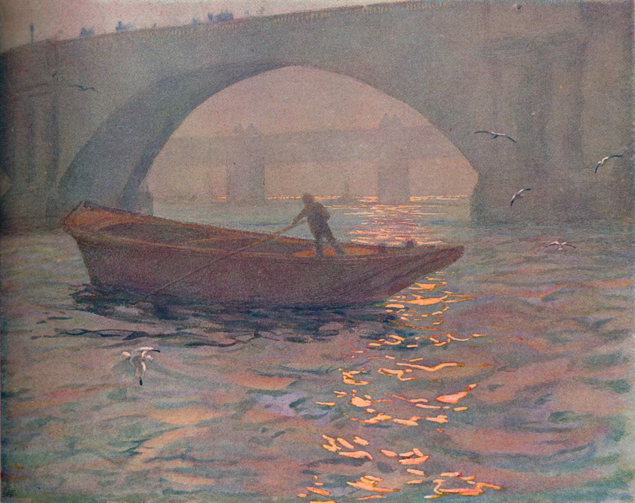 Waterloo Bridge, c1910 af Edward Louis Lawrenson