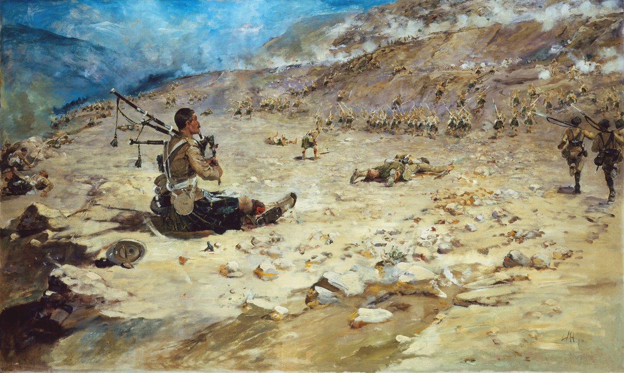 Piper George Findlater (1872-1942) fra Gordon Highlanders opnåede Victoria Cross i Dargai i 1897, 1898 af Edward Matthew Hale