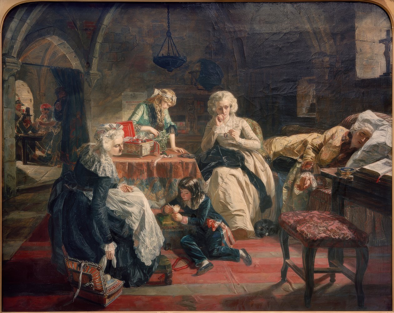 Den franske kongefamilie i Temple-fængslet af Edward Matthew Ward