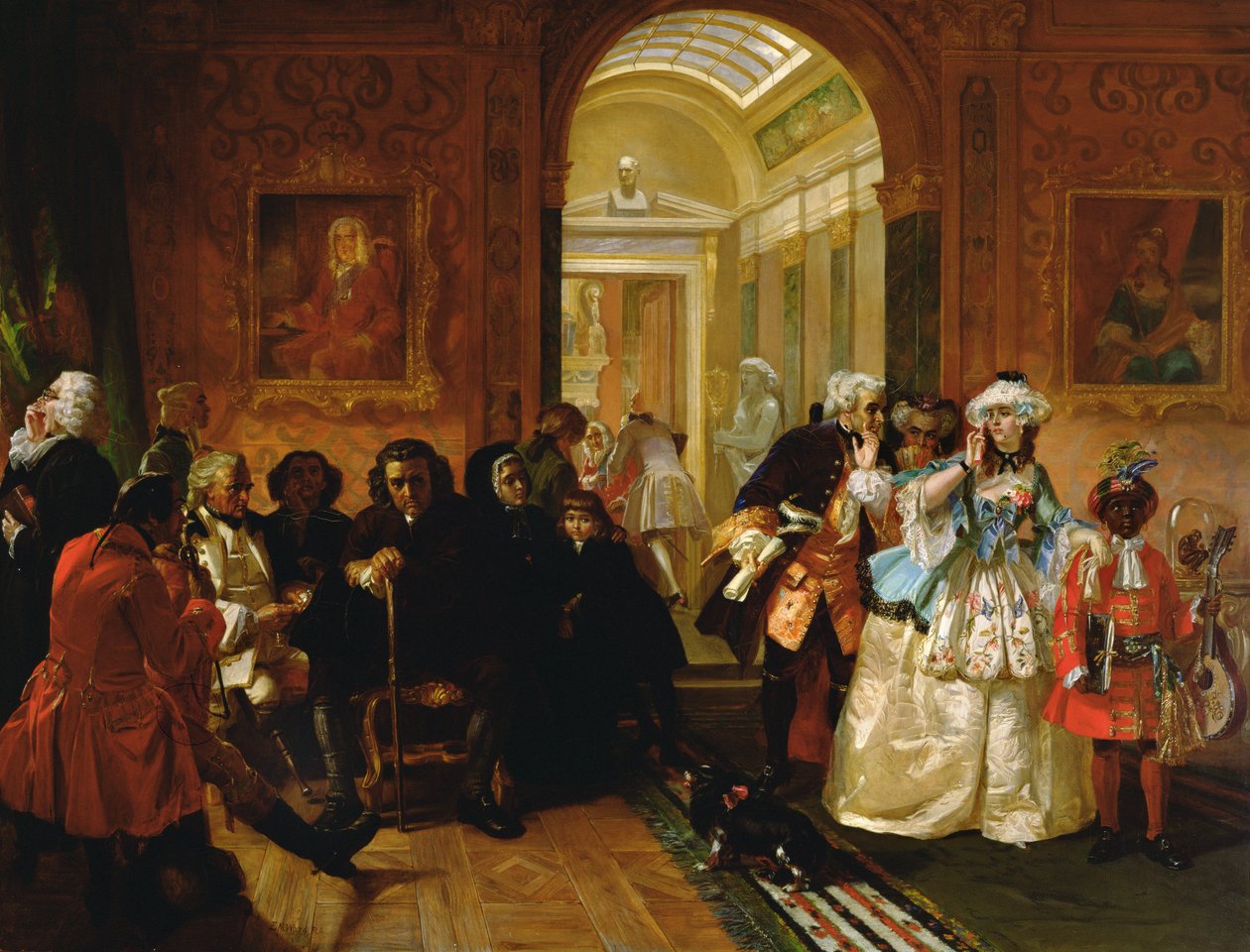 Lord Chesterfields Ante-Room i 1748, 1869 af Edward Matthew Ward
