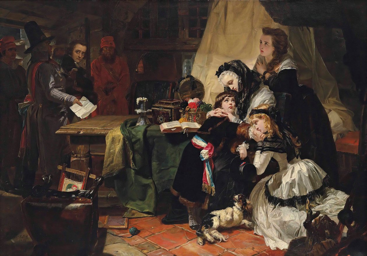 Marie Antoinettes og hendes søns sidste afsked, 1856. af Edward Matthew Ward