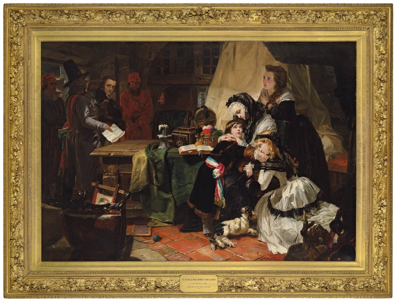 Marie Antoinettes og hendes søns sidste afsked, 1856 af Edward Matthew Ward