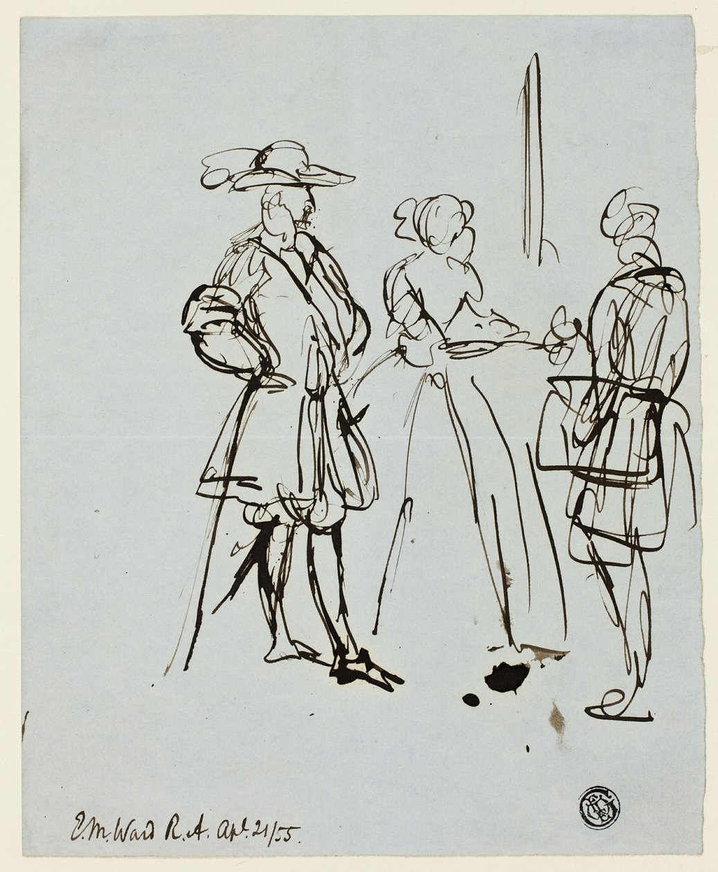 Tre figurer af Edward Matthew Ward