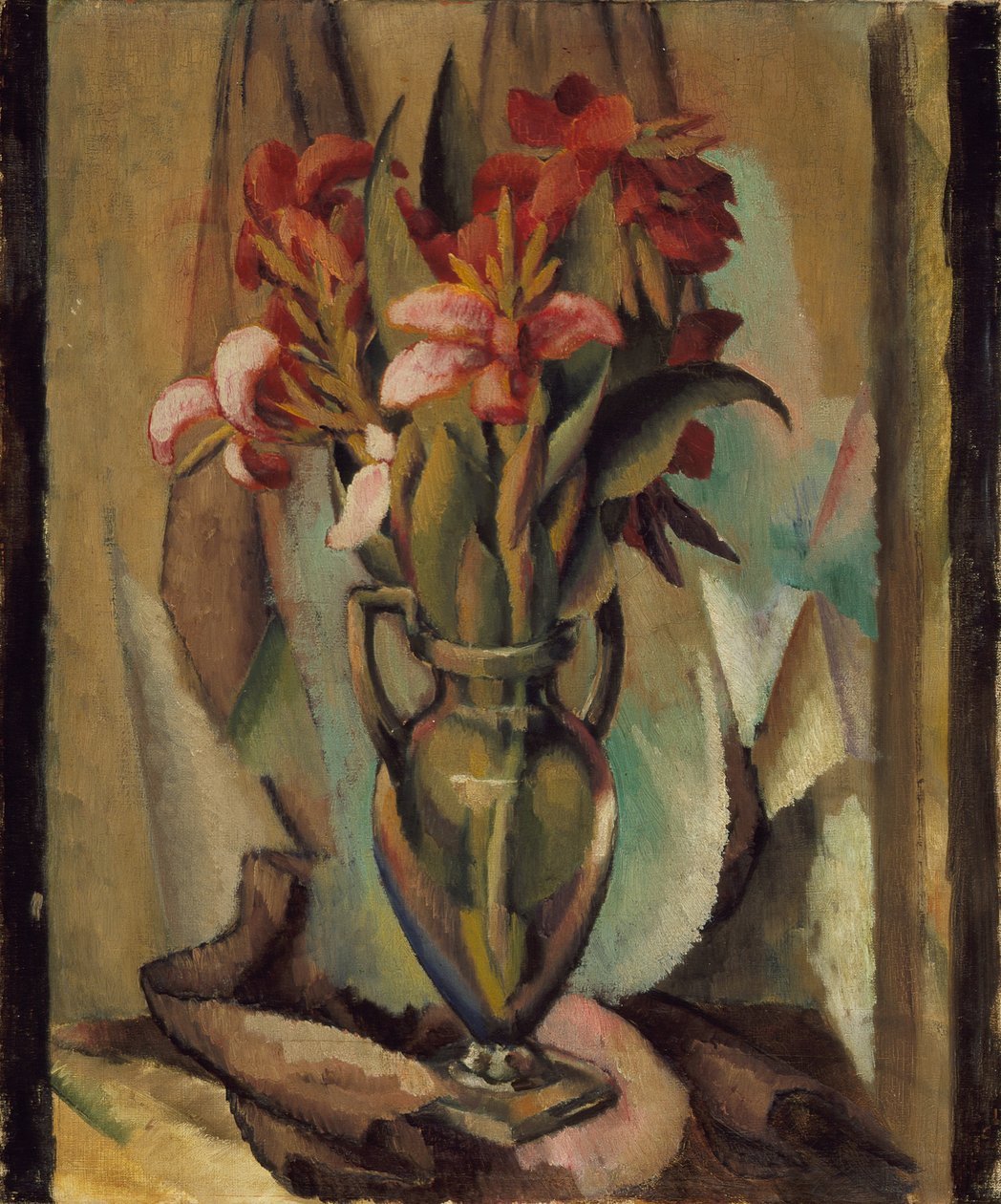 Blomster i en håndtaget vase, 1919-22 af Edward Middleton Manigault