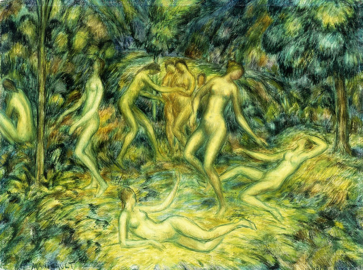 Nymfer danser, 1918 af Edward Middleton Manigault