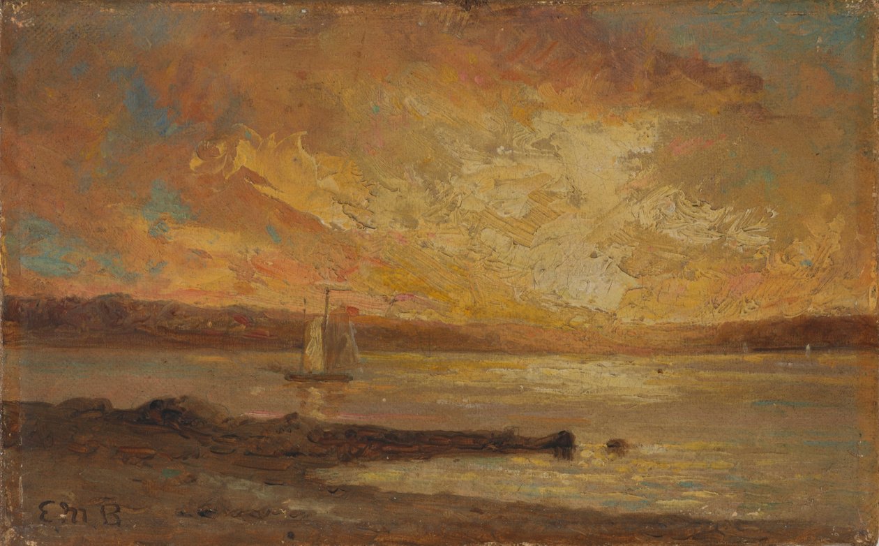 Båd på havet af Edward Mitchell Bannister