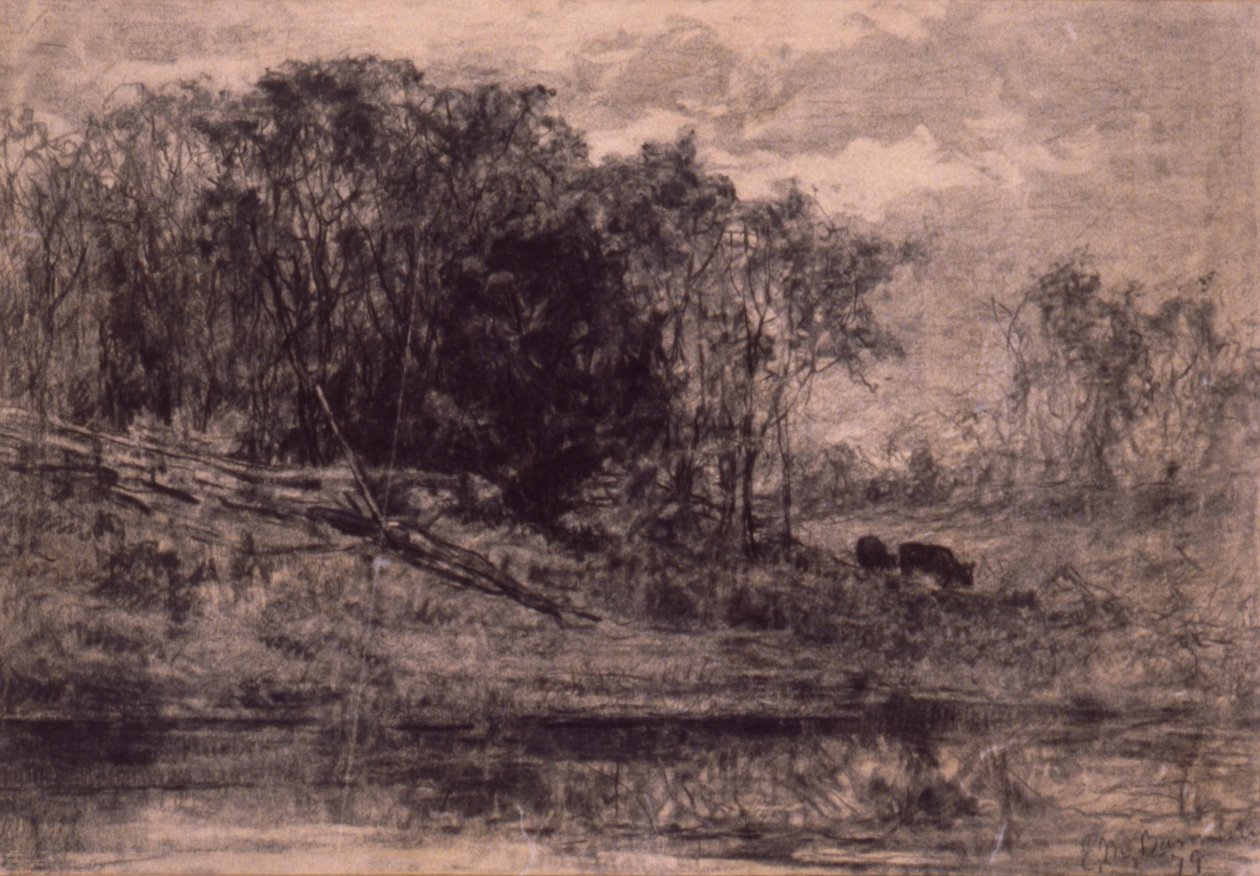 Køer i skoven af Edward Mitchell Bannister