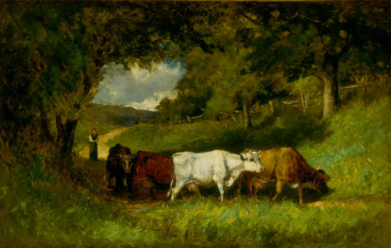 At drive køerne hjem af Edward Mitchell Bannister