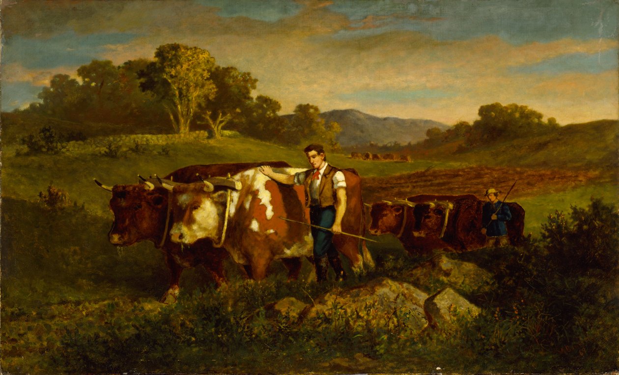 Hyrder med køer af Edward Mitchell Bannister