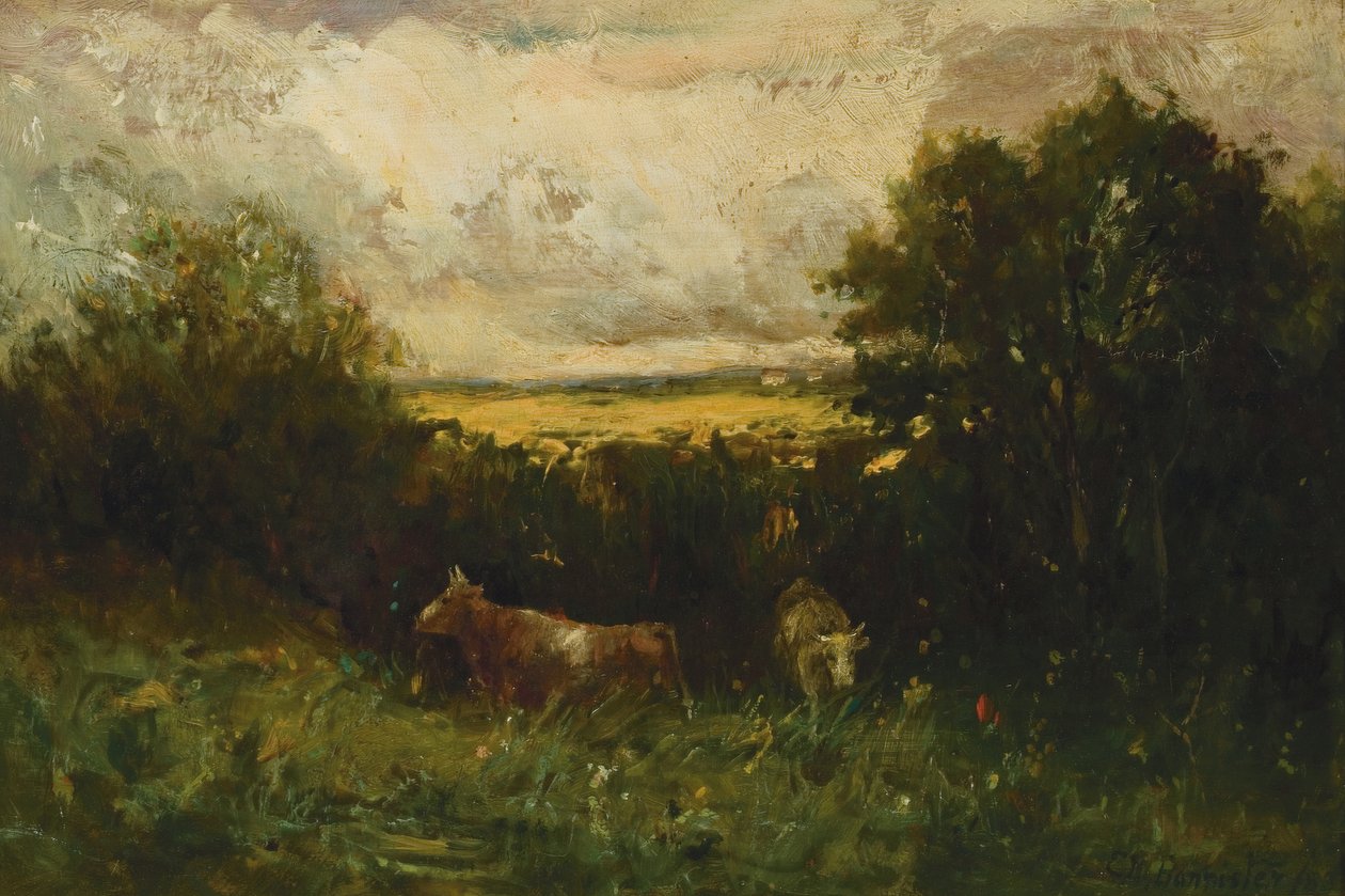 Landskab med kvæg af Edward Mitchell Bannister