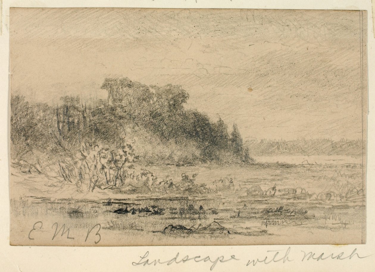 Landskab med sump af Edward Mitchell Bannister
