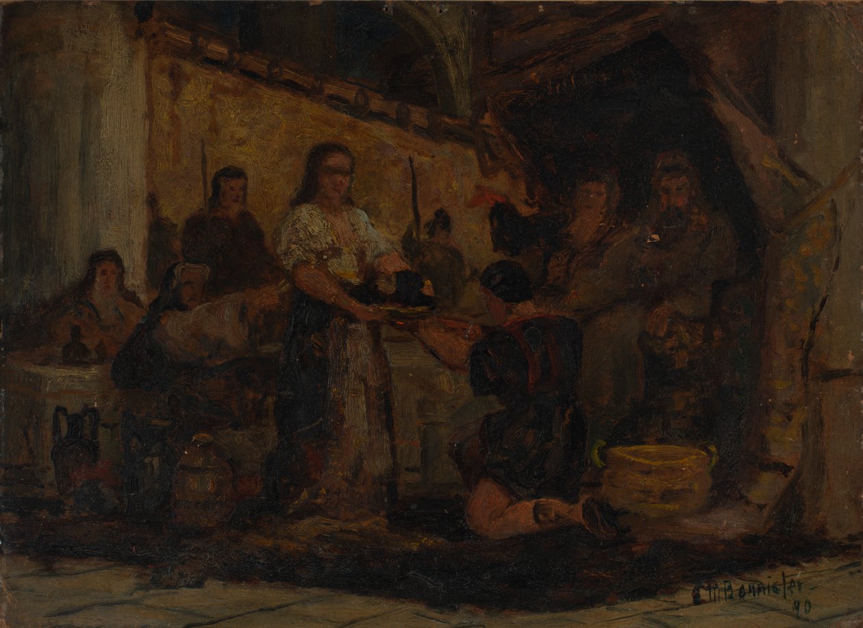 Salome modtager Johannes Døberens hoved, 1890. af Edward Mitchell Bannister