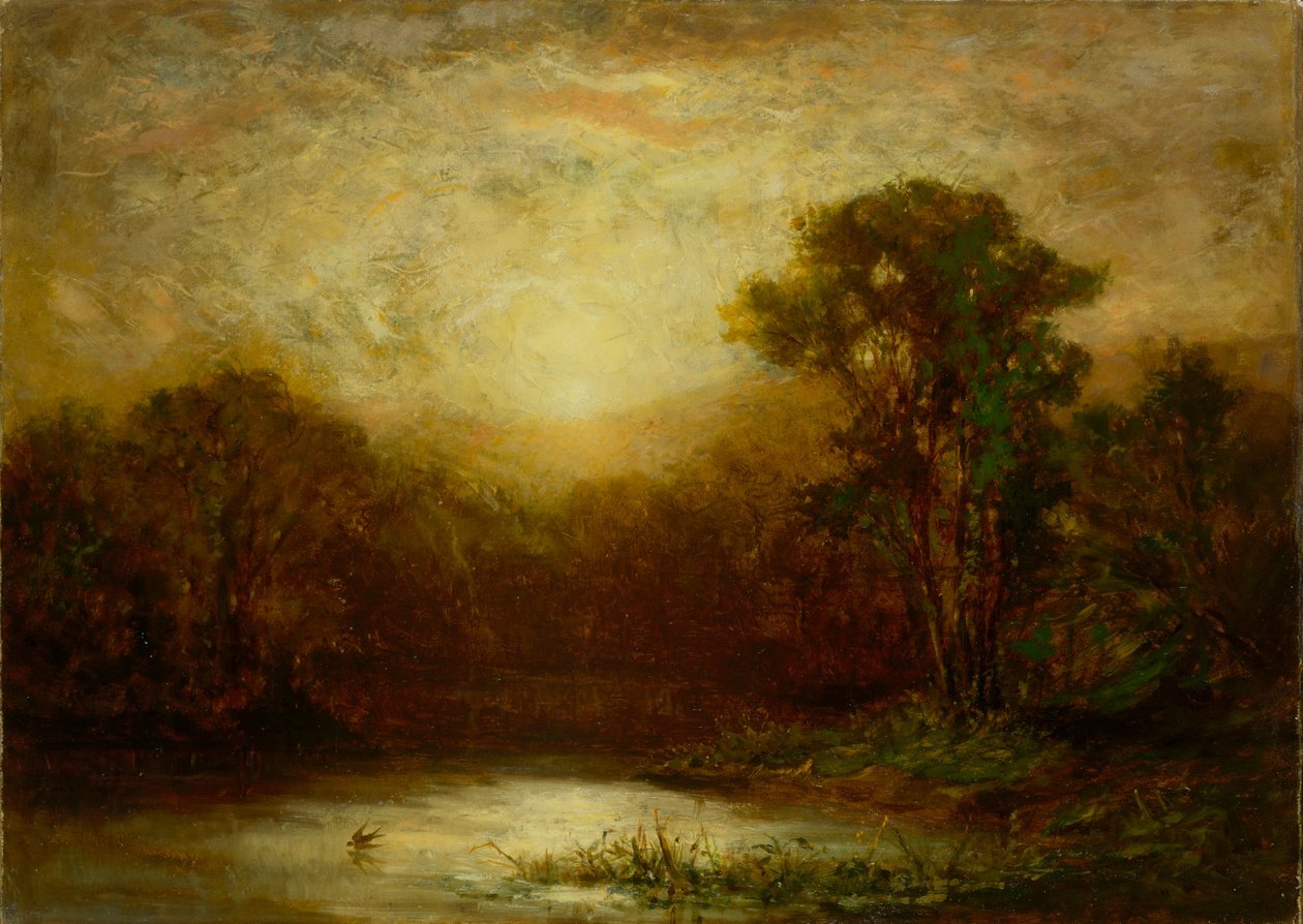 Solnedgang, ca. 1875-1880. af Edward Mitchell Bannister