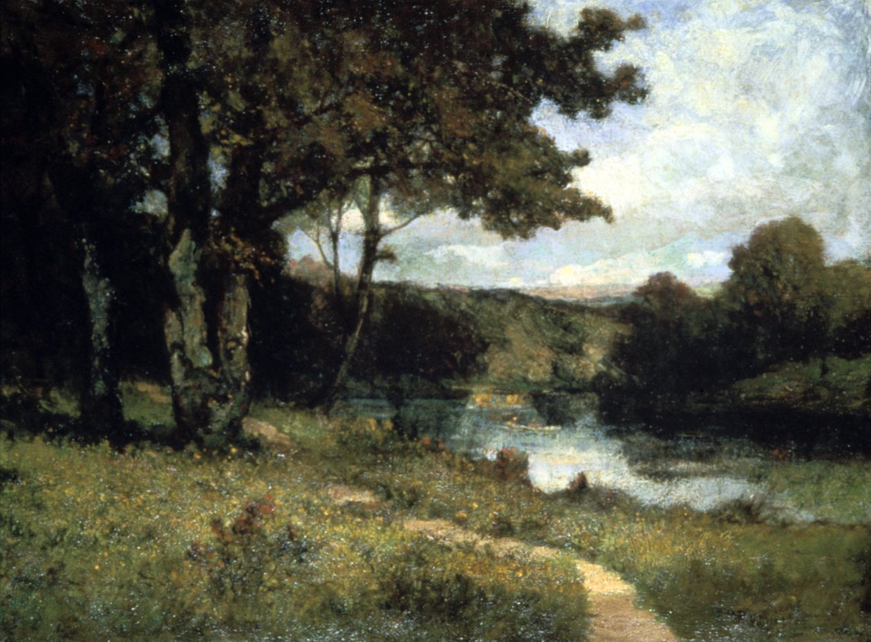 Træer nær en flod, 1891 af Edward Mitchell Bannister
