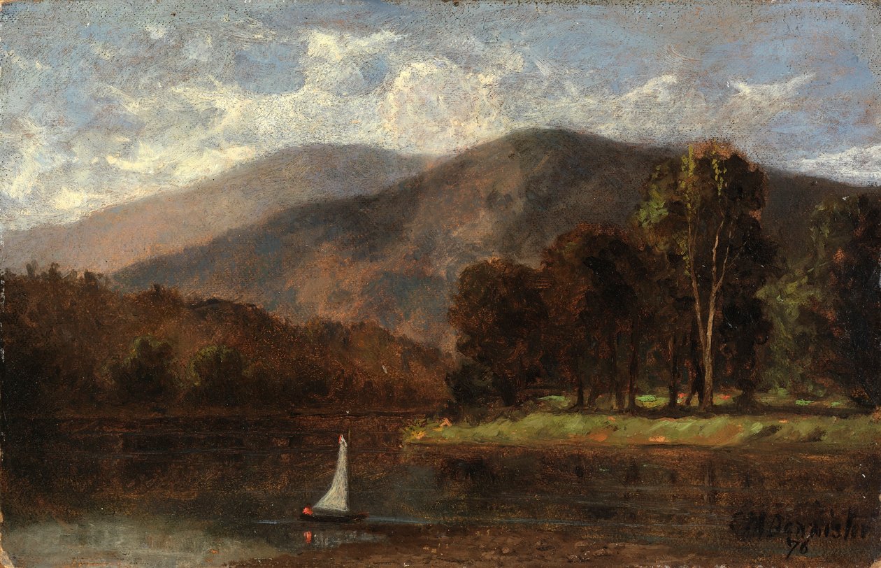 Uden titel (sejlbåd i flod) af Edward Mitchell Bannister