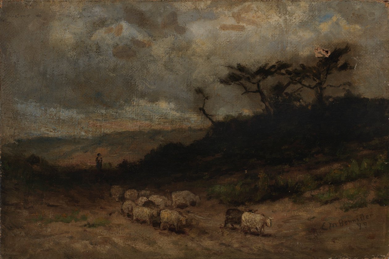 Uden titel (hyrde med får) af Edward Mitchell Bannister