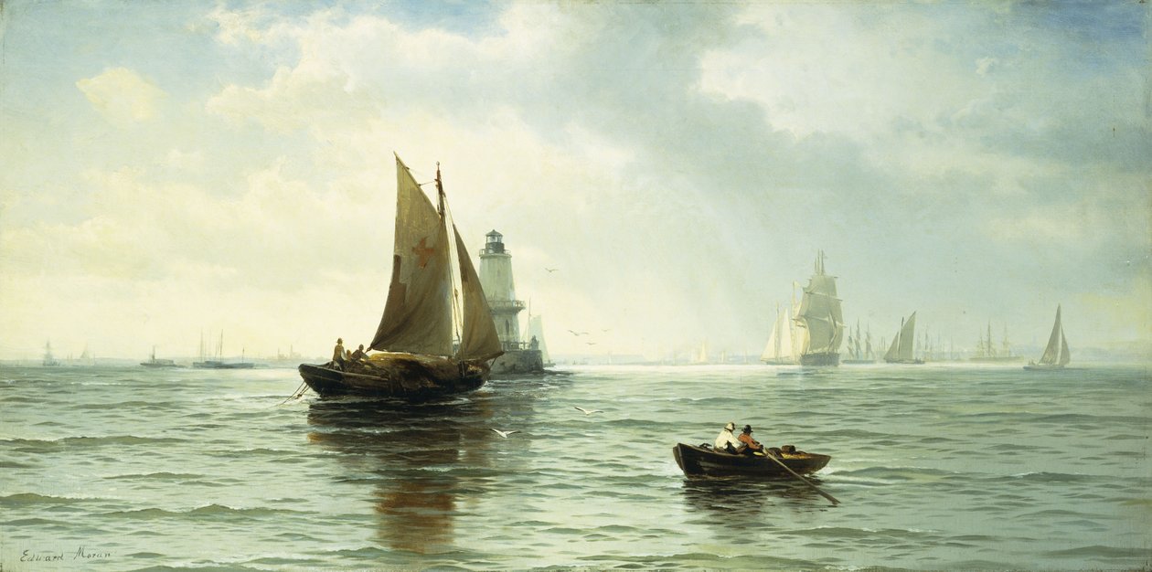 Omkring fyrtårnet, af Edward Moran