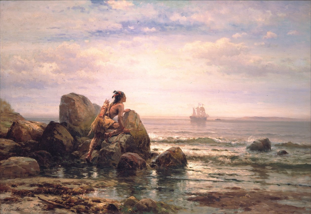 Henrik Hudson på vej ind i New Yorks havn, 11. september 1609 af Edward Moran