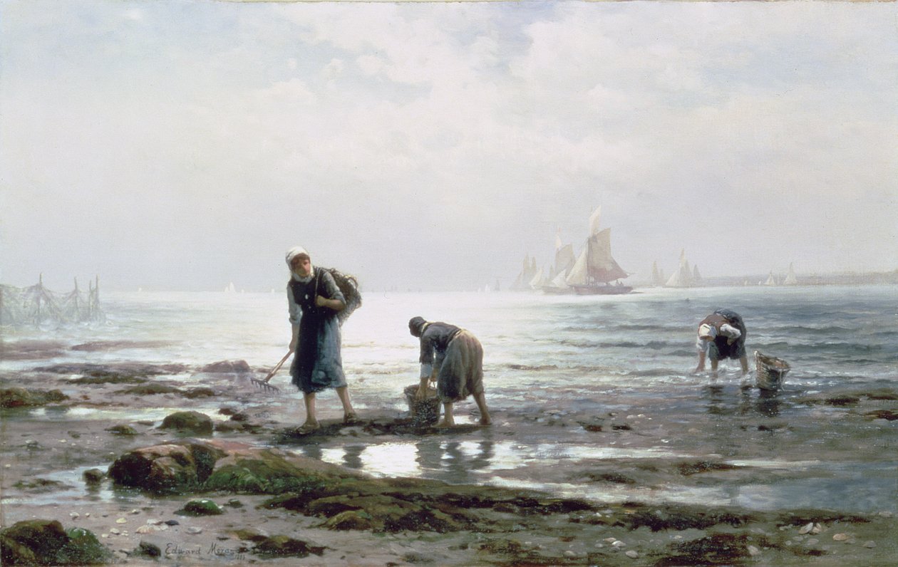 Østerssamlere, 1883 af Edward Moran