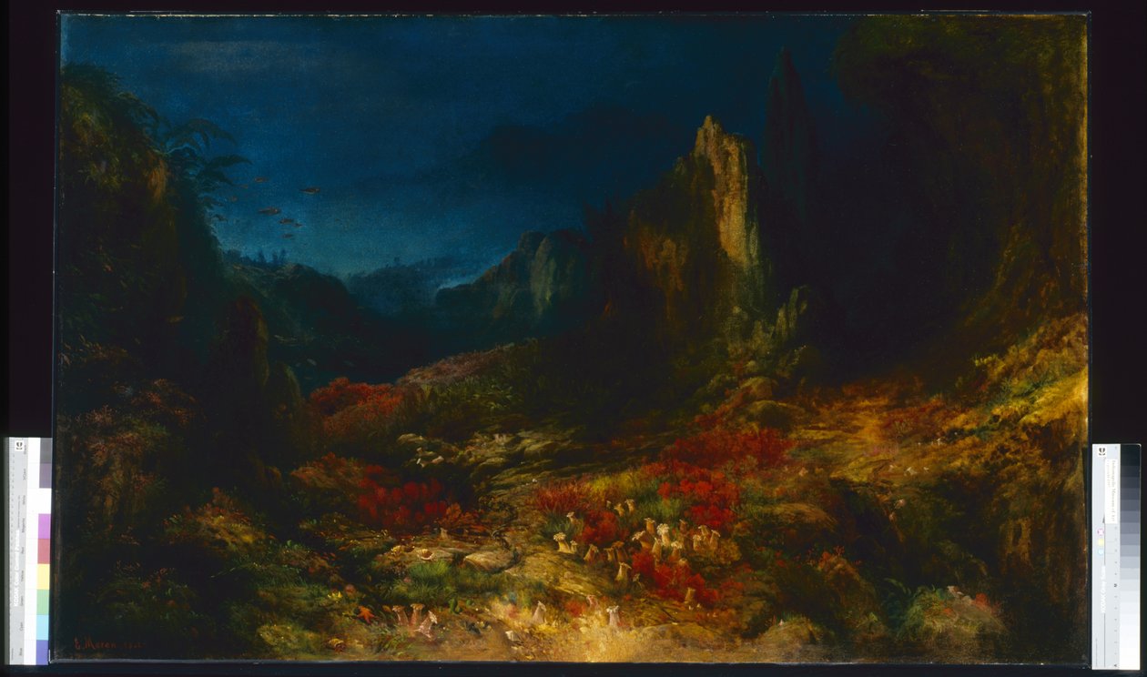 The Valley In The Sea (olie på lærred) af Edward Moran