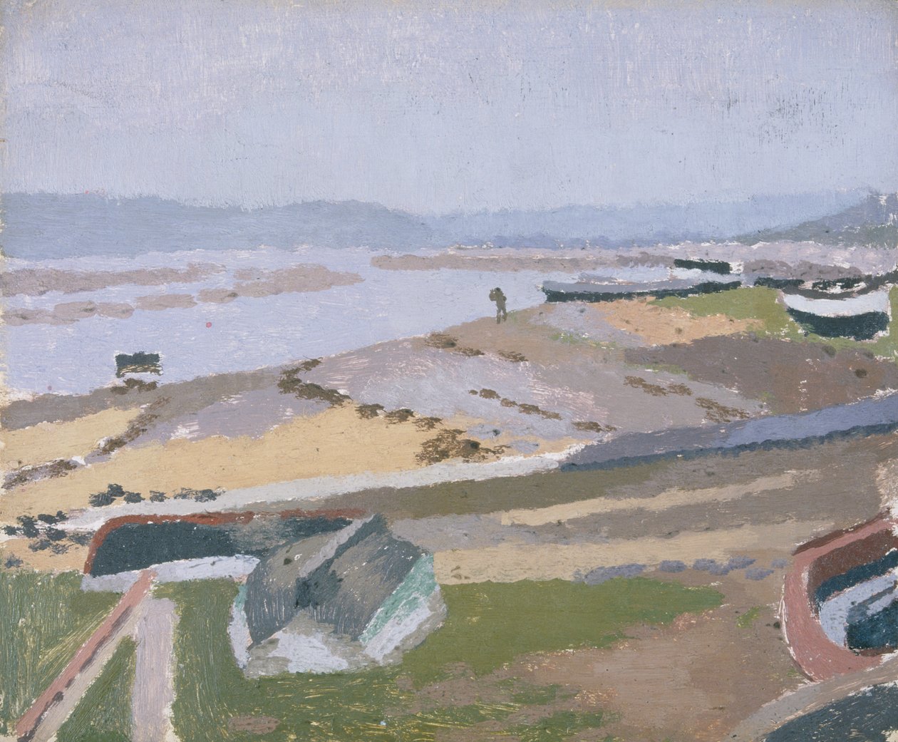 Towy Estuary, Ferryside (Olie på plade) af Edward Morland Lewis