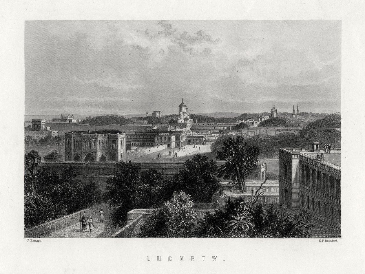 Lucknow, Uttar Pradesh, Indien, 1800-tallet af Edward Paxman Brandard