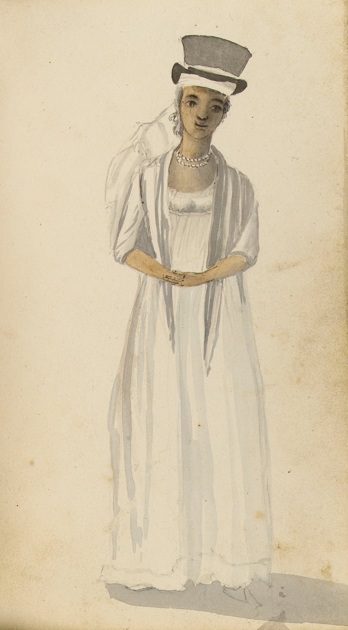 Portræt af en vestindisk dame, begyndelsen af det 19. århundrede (akvarel) af Edward Pelham Brenton