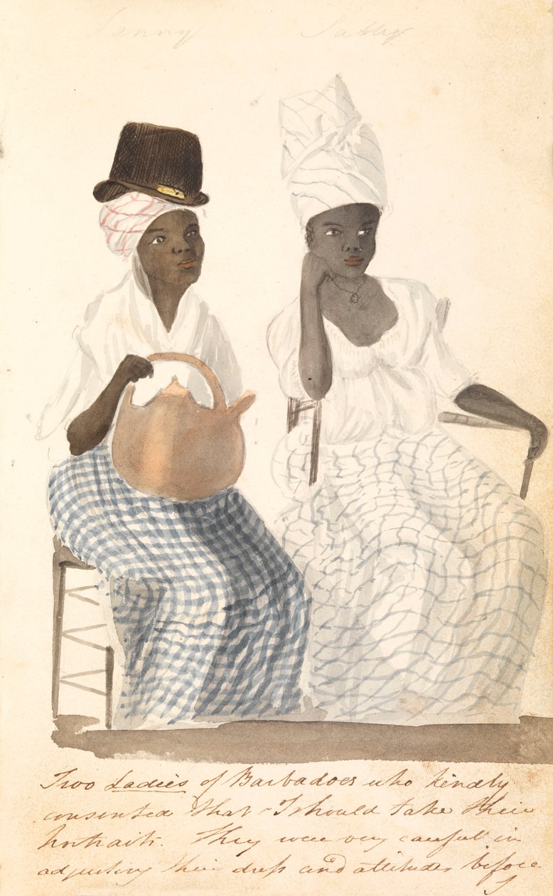 To damer fra Barbados, begyndelsen af det 19. århundrede (akvarel) af Edward Pelham Brenton